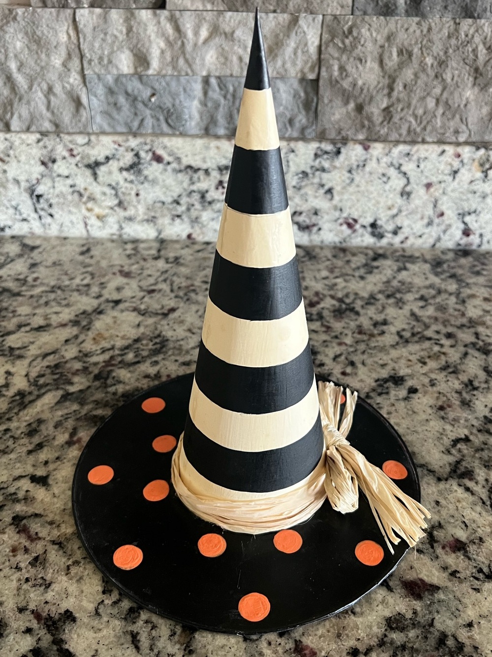 Mackenzie-Childs Good Witch Hat. In very good used condition. 8" dia., 10" tall - Picture 5 of 11